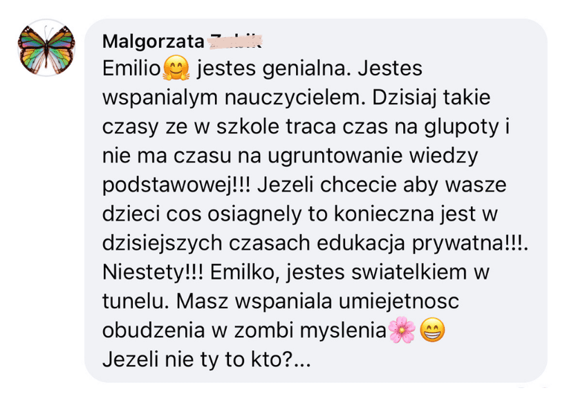 Opinia rodzica po egzaminie ósmoklasisty z polskiego